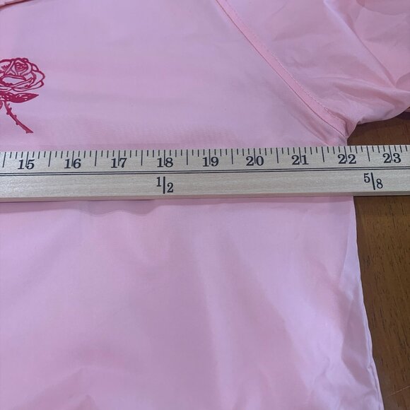 Obey Defiant Rose Pink Button Up Hooded Coach Windbreaker Size Medium - Picture 7 of 8